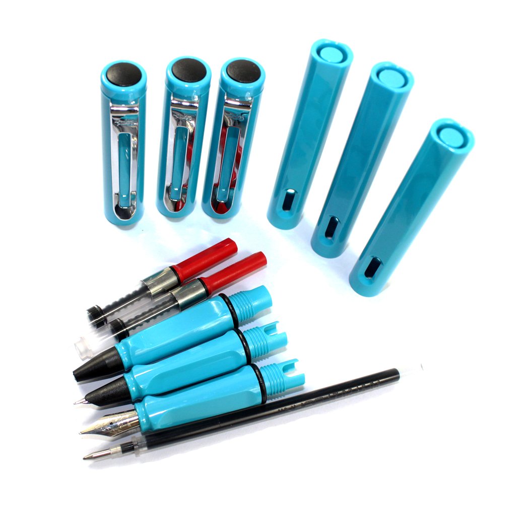 筆記具 SKY Amazon | (sky blue) - Abcsea 3 PCS Plastic Pens, 1PCS Fountain Pen